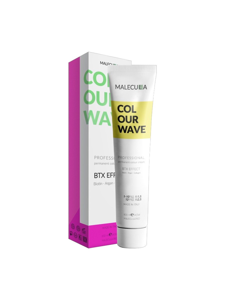 Крем-краска MALECULA Colour Wave, 6.8, Холодный темно-коричневый блонд, 100 мл