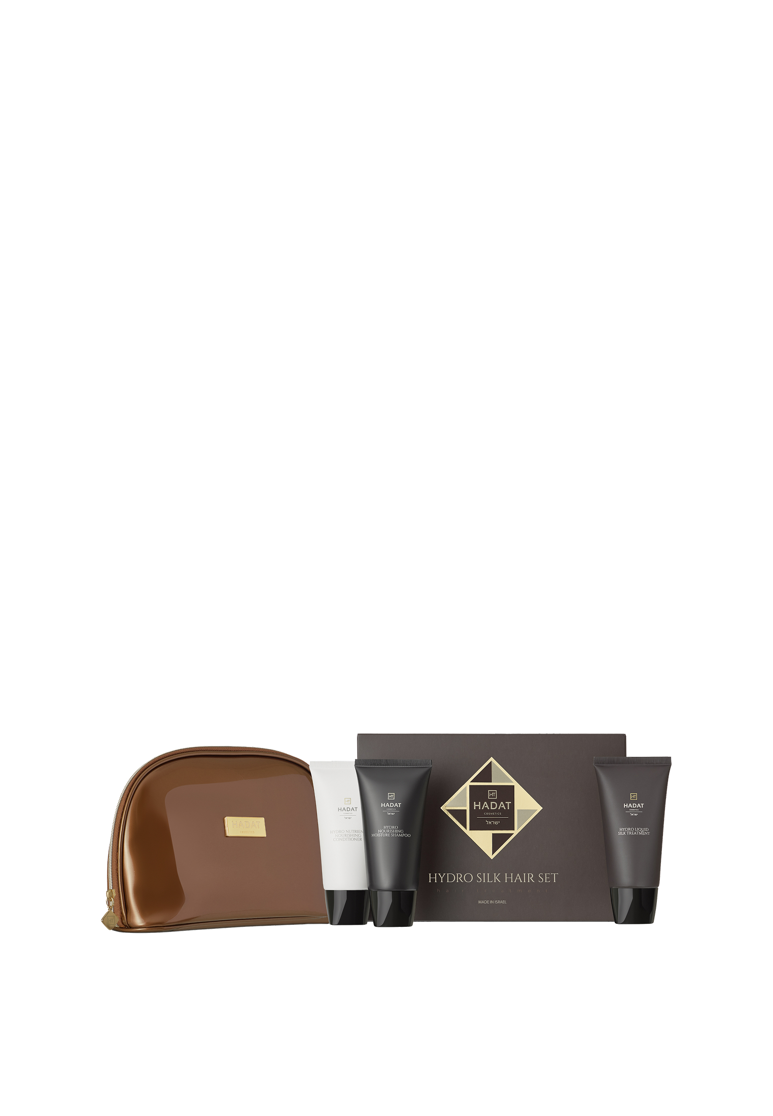 Набор "ЖИДКИЙ ШЁЛК" HADAT COSMETICS HYDRO SILK HAIR SET (шампунь + кондиционер + маска), 70/70/70 мл