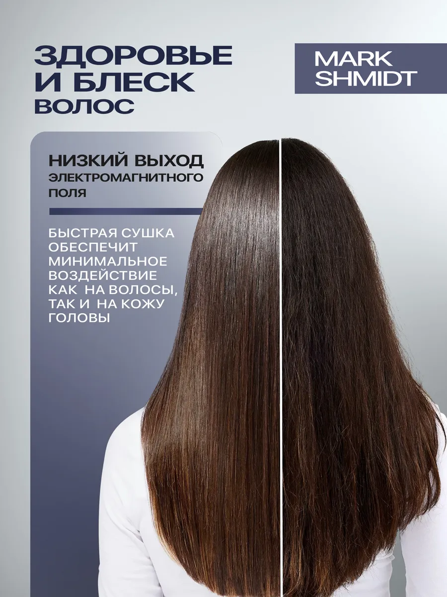 Фен Mark Shmidt Siren 802, 1750 W, синий
