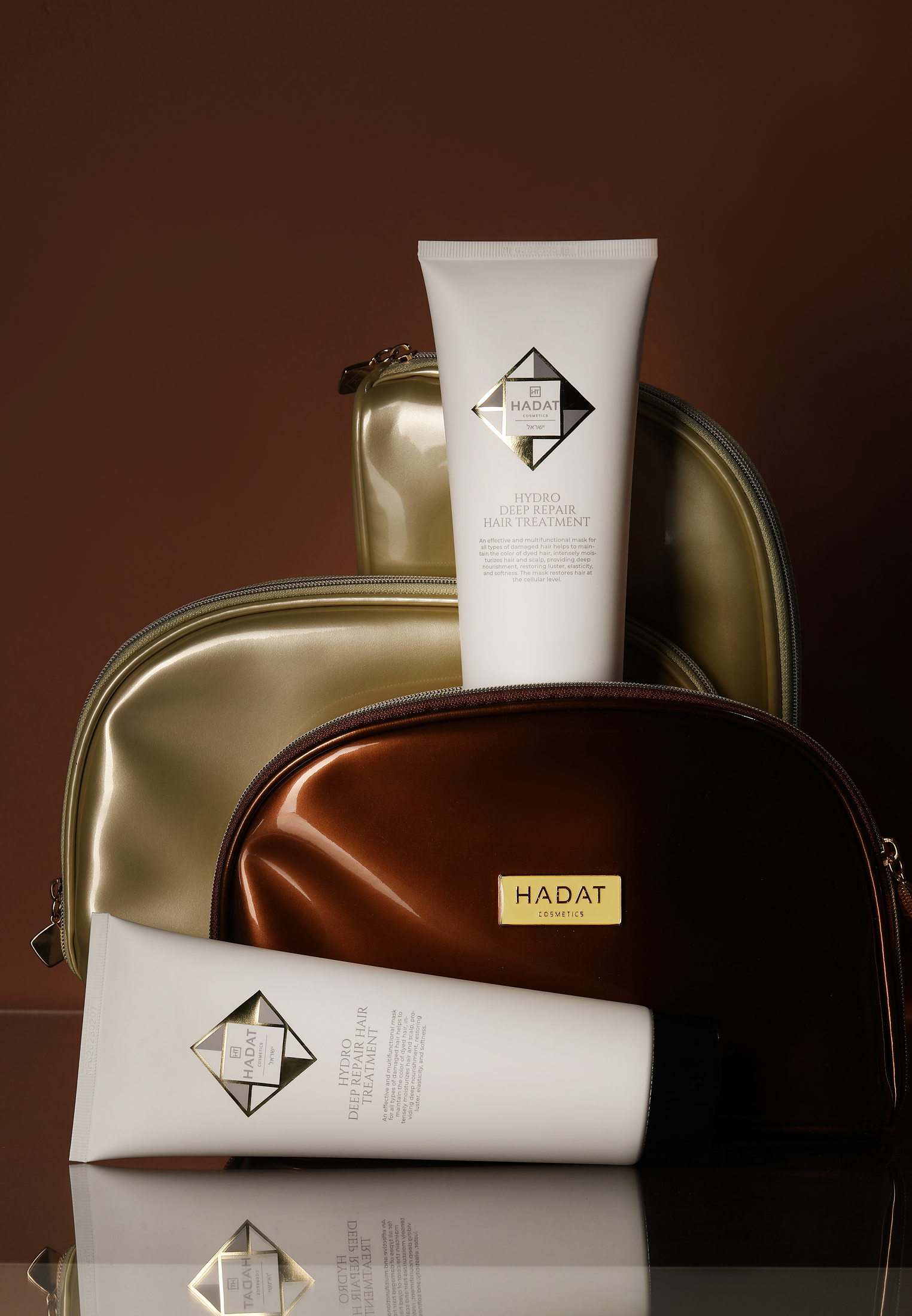 Набор "ЖИДКИЙ ШЁЛК" HADAT COSMETICS HYDRO SILK HAIR SET (шампунь + кондиционер + маска), 70/70/70 мл
