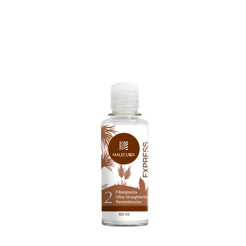 Реконструирующая маска Malecula Express Ionic Fiberplastia Ultra Straightening Reconstructor без пигмента, шаг 2, 100 мл