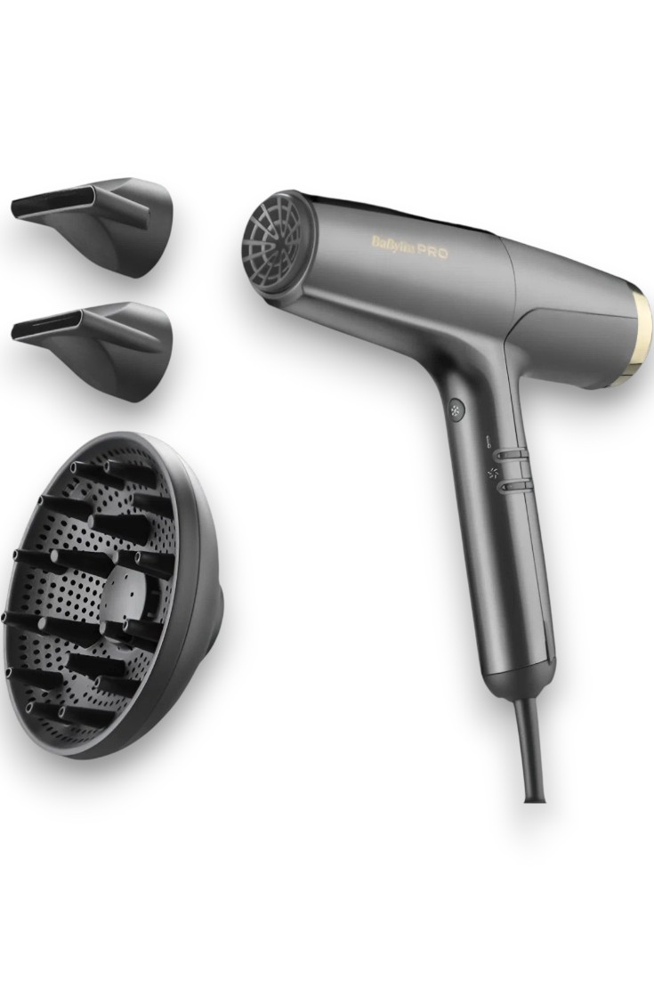 Фен профессиональный BaByliss Pro Falco Grey/Gold BAB8550E