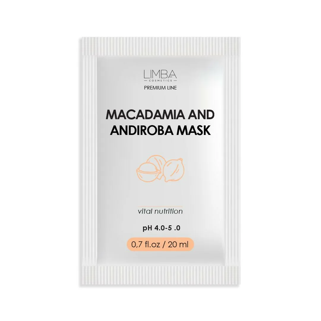 Питательная маска для волос Limba Cosmetics Premium Line Macadamia and Andiroba mask, 20 мл