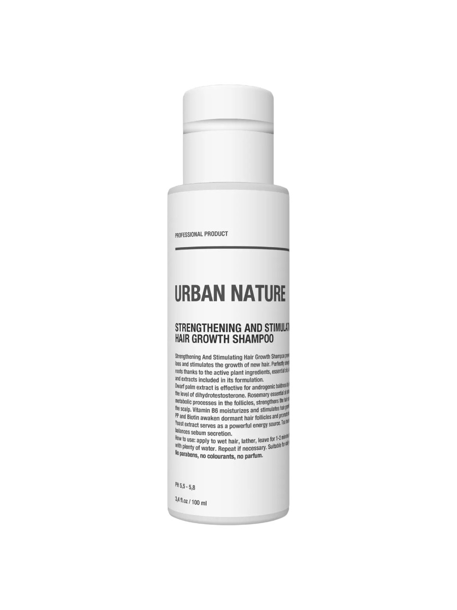 Шампунь URBAN NATURE Strenthening and Stimulating Hair Growth (укрепляющий и стимулирующий), 100 мл