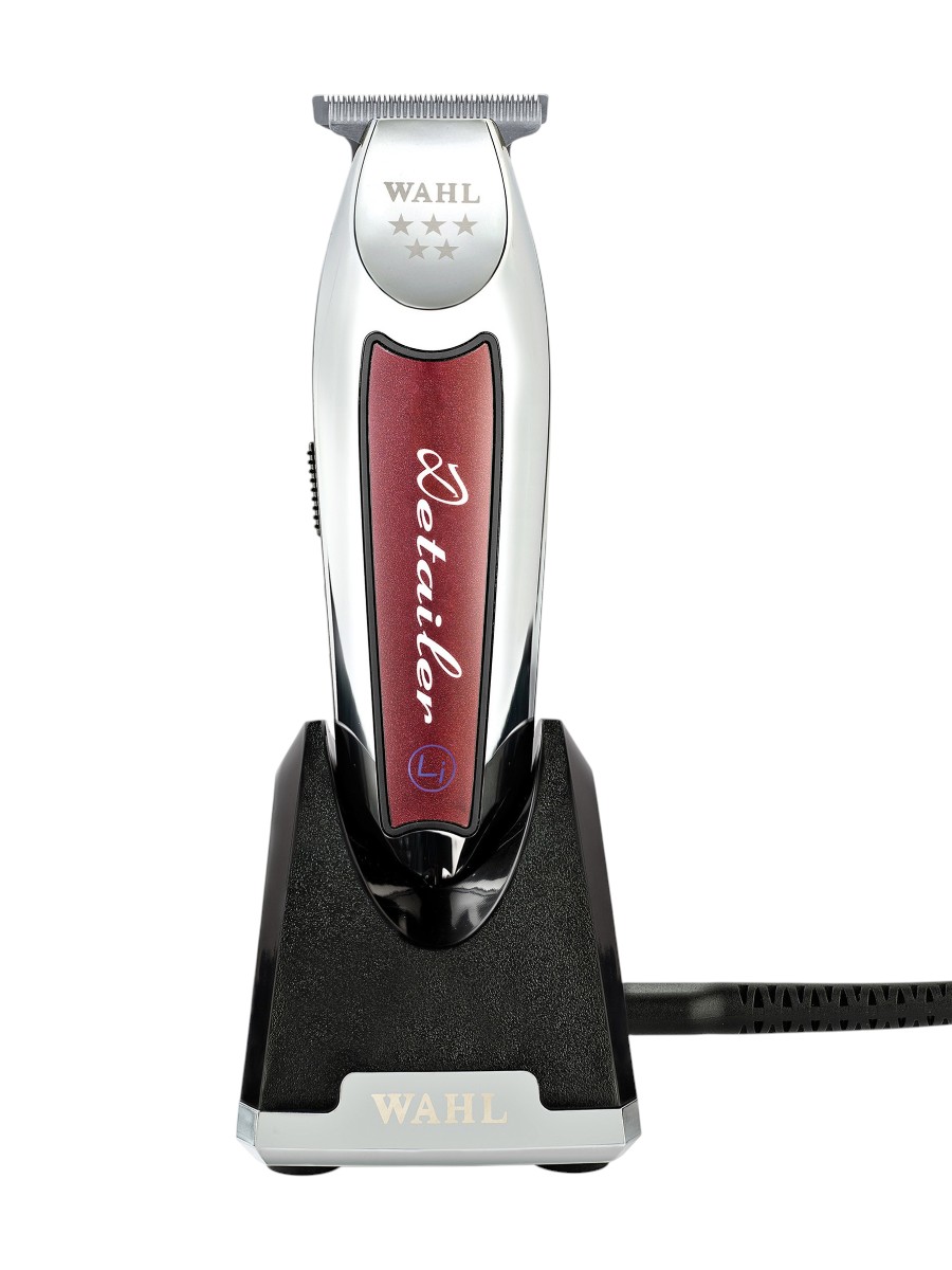 Машинка для стрижки Wahl Detailer Cordless, серебристый/бордовый