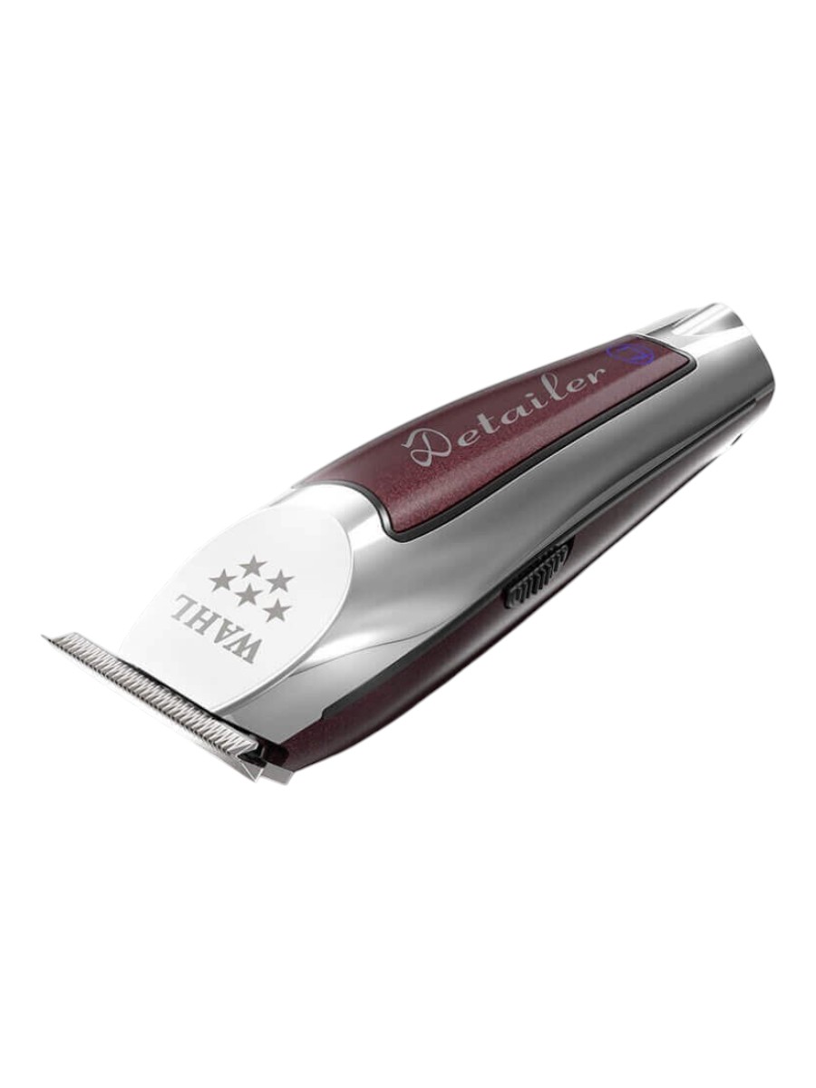 Машинка для стрижки Wahl Detailer Cordless, серебристый/бордовый