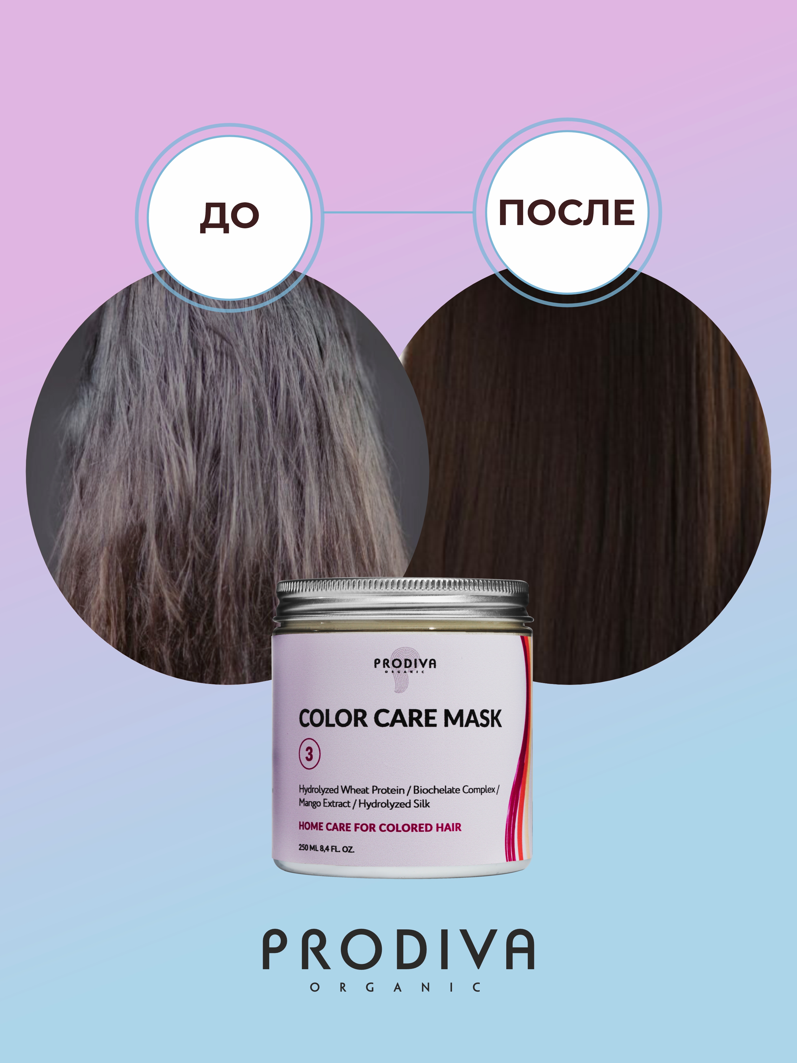 Маска для окрашенных волос PRODIVA COLOR CARE Mask, 250 мл
