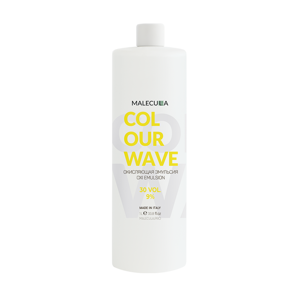 9% окисляющая эмульсия Malecula Oxi Emulsion Colour Wave, 1000 мл