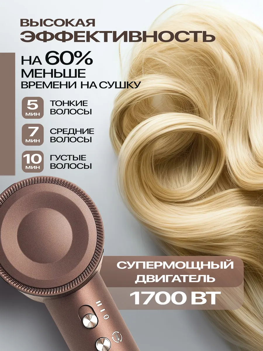 Фен Mark Shmidt Siren 802, 1750 W, коричневый