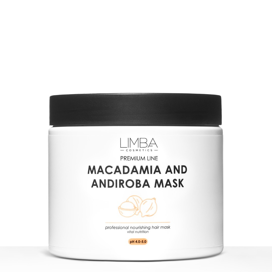 Питательная маска для волос Limba Cosmetics Premium Line Macadamia and Andiroba mask, 490 мл