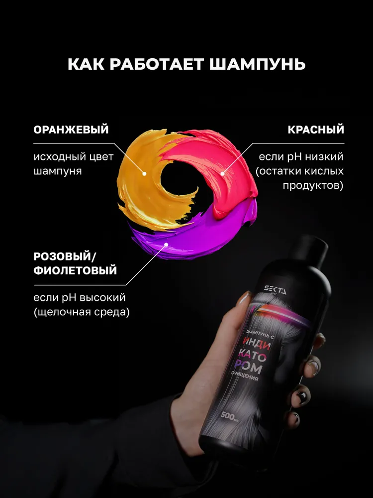 Шампунь с индикатором очищения Hair Sekta, 1000 мл
