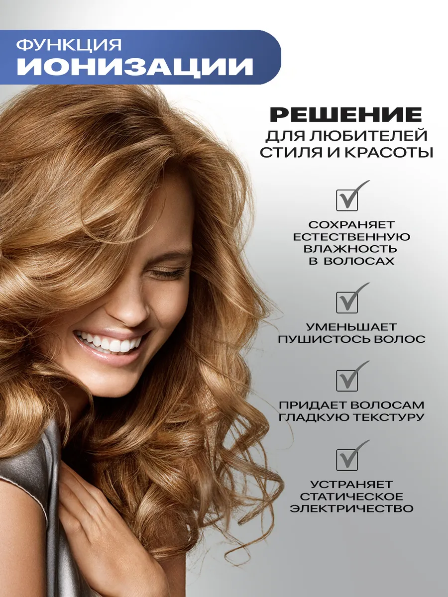 Фен для волос Mark Shmidt ION Core 3500, 2300 W, синий