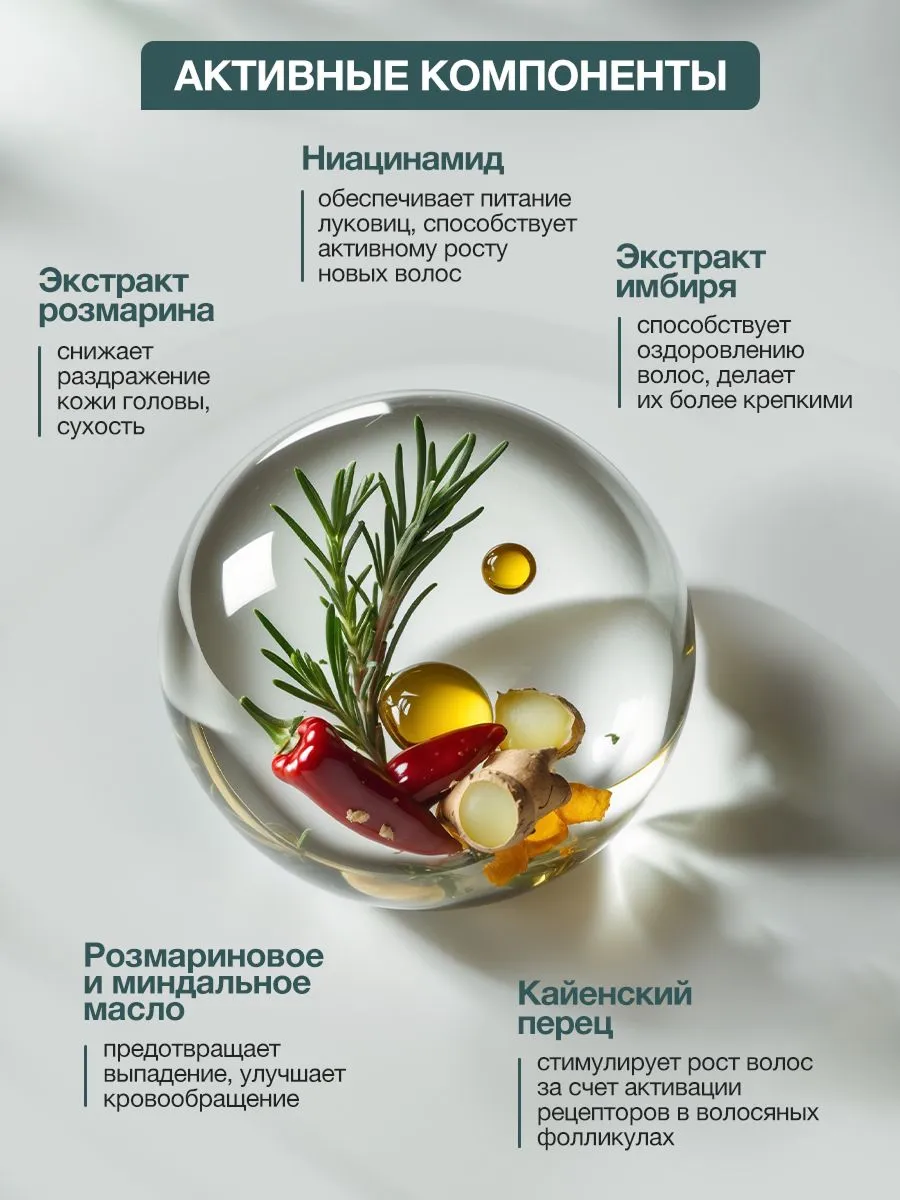 Маска для волос и кожи головы Tashe professional "Rosemary lush", 300 мл